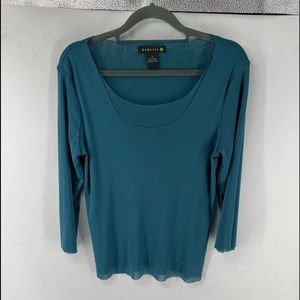 Babette Nylon Layered Teal Top